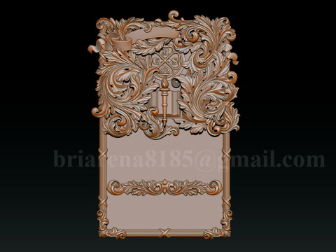 American Society of Mechanical Engineers Ornamental Bas-Relief 3D 打印模型