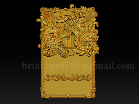 American Society of Mechanical Engineers Ornamental Bas-Relief 3D 打印模型