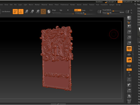 American Society of Mechanical Engineers Ornamental Bas-Relief 3D 打印模型