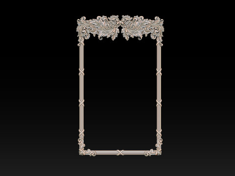 Ornate Decorative Frame Bas-Relief Modelo de Impressão 3D