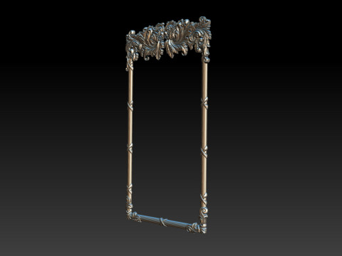 Ornate Decorative Frame Bas-Relief Modelo de Impressão 3D
