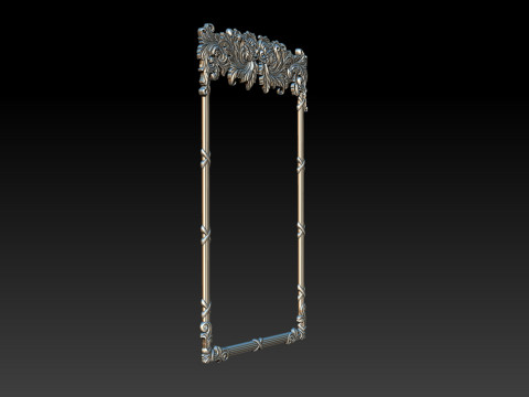 Ornate Decorative Frame Bas-Relief Modelo de Impressão 3D