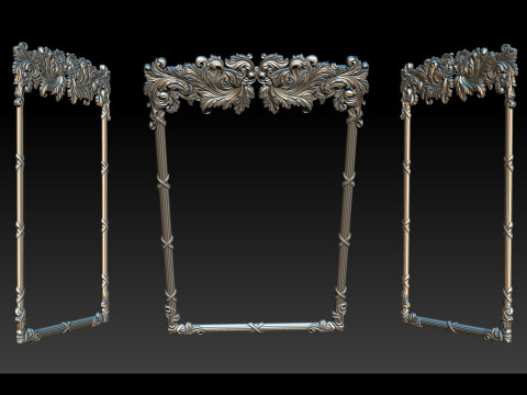 Ornate Decorative Frame Bas-Relief Modelo de Impressão 3D