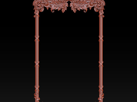 Ornate Decorative Frame Bas-Relief Modelo de Impressão 3D