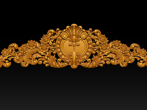 Ornamental Floral Bas-Relief STL 3D Принт Модель