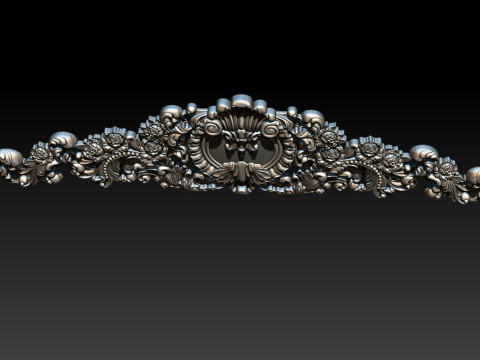 Ornamental Floral Bas-Relief STL 3D Принт Модель