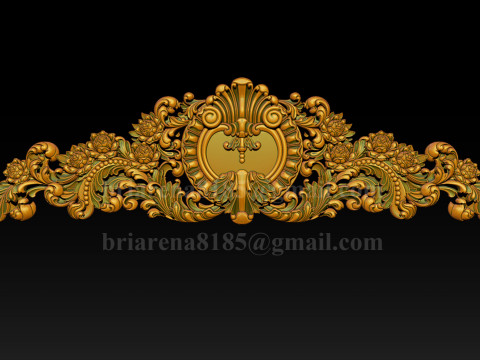 Ornamental Floral Bas-Relief STL 3D Принт Модель