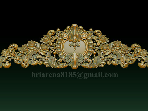 Ornamental Floral Bas-Relief STL 3D Принт Модель