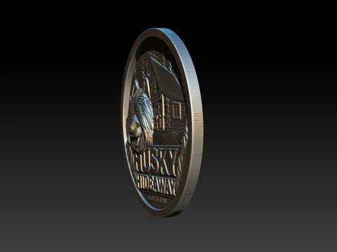 Husky Hideaway 25D Bas Relief STL OBJ ZTL Файл для лазерного гравіювання 3D друку з ЧПУ 3D Принт Модель