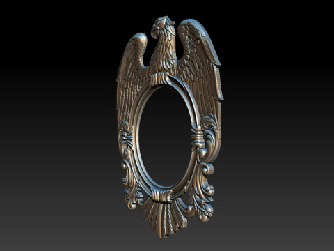 Зеркало Eagle и рамка для часов — высокодетализированная 3D-рельефная модель STL OBJ ZTL 3D Принт Модель