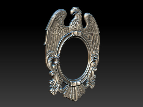 Зеркало Eagle и рамка для часов — высокодетализированная 3D-рельефная модель STL OBJ ZTL 3D Принт Модель