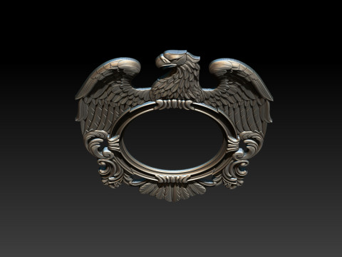 Зеркало Eagle и рамка для часов — высокодетализированная 3D-рельефная модель STL OBJ ZTL 3D Принт Модель