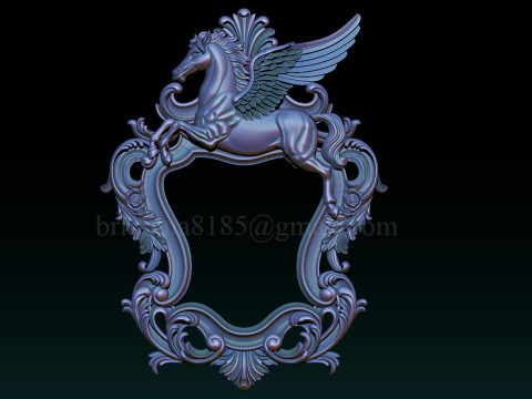 Moldura de espelho Pegasus Modelo de Impressão 3D