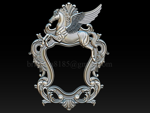 Moldura de espelho Pegasus Modelo de Impressão 3D