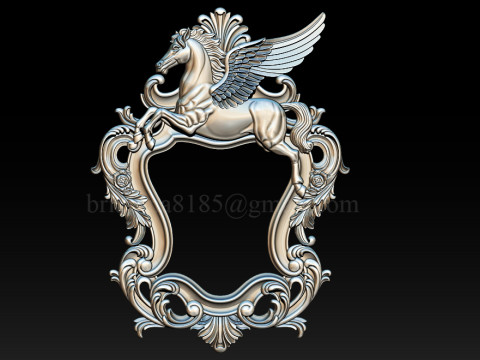 Moldura de espelho Pegasus Modelo de Impressão 3D