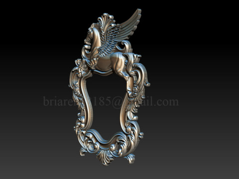 Moldura de espelho Pegasus Modelo de Impressão 3D