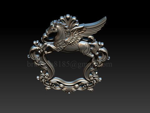 Moldura de espelho Pegasus Modelo de Impressão 3D