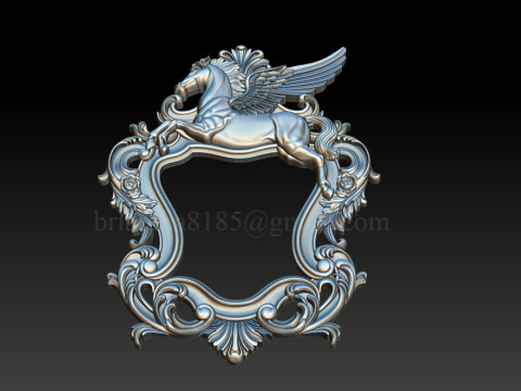Moldura de espelho Pegasus Modelo de Impressão 3D