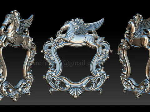 Cornice per specchio Pegaso Modello di stampa 3D