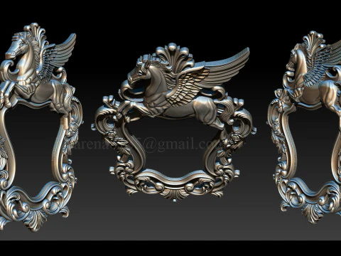 Cornice per specchio Pegaso Modello di stampa 3D