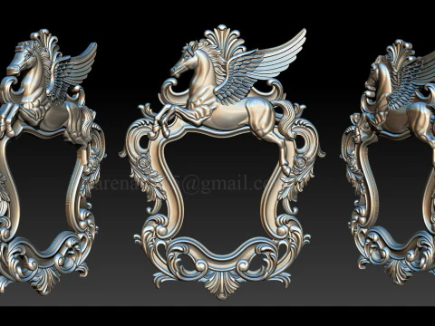 Cornice per specchio Pegaso Modello di stampa 3D