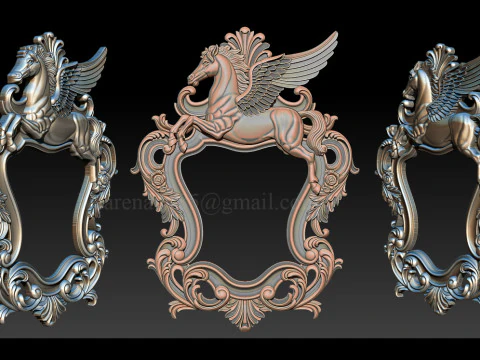 Cornice per specchio Pegaso Modello di stampa 3D