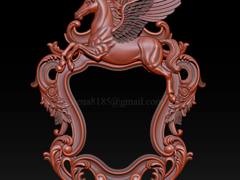 Moldura de espelho Pegasus Modelo de Impressão 3D