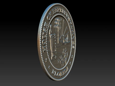 Florida House of Representatives Seal 3D Print Model