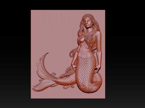 Relieve de sirena Modelo de impresión 3D
