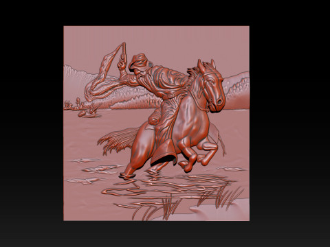 vaquero, montar a caballo Modelo de impresión 3D