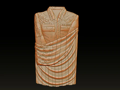 3D STL MODEL Flag and shirt 3D Print Model