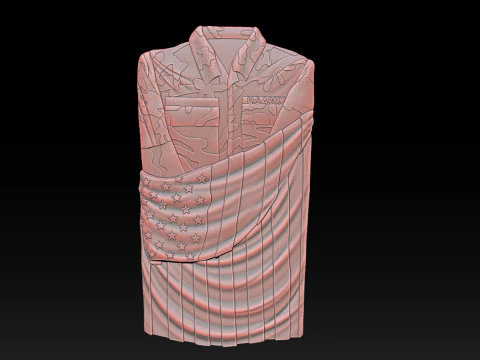 3D STL MODEL Flag and shirt 3D Print Model