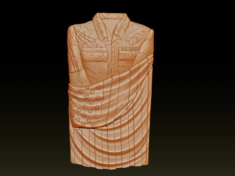 3D STL MODEL Flag and shirt 3D Print Model