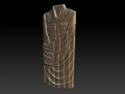 3D STL MODEL Flag and shirt 3D Print Model