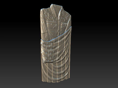 3D STL MODEL Flag and shirt 3D Print Model