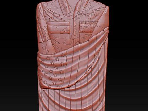 3D STL MODEL Flag and shirt 3D Print Model