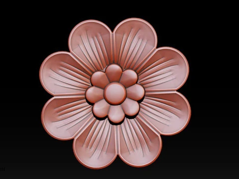 Soulagement de bijoux en fleurs de pêcher Modèles 3D en vedette