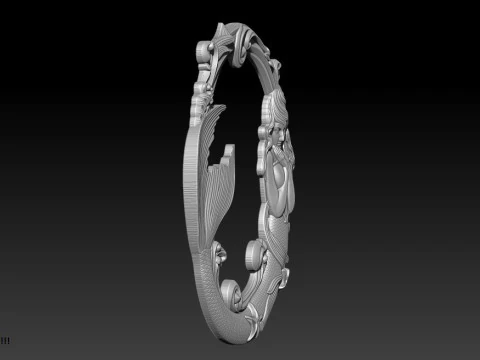 Mermaid Bas-Relief for CNC Router 3D Print Model