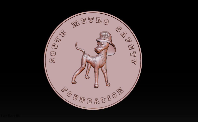 3D STL Bas-Relief Dog Emblem 3D Print Model .c4d .max .obj .3ds .fbx .stl .blend 