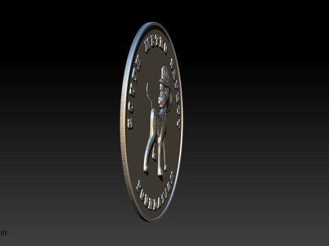 3D STL Bas-Relief Dog Emblem 3D Print Model