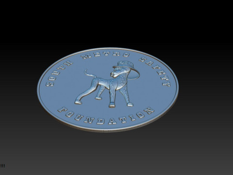 3D STL Bas-Relief Dog Emblem 3D Print Model