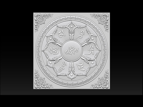 Modello in rilievo del mandala Modello di stampa 3D