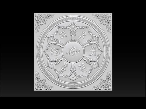 Mandala Relief Model 3D Print Model