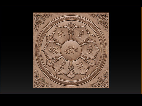 Modello in rilievo del mandala Modello di stampa 3D