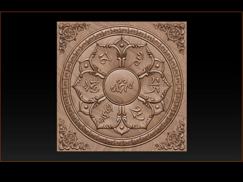 Mandala Relief Model 3D Print Model