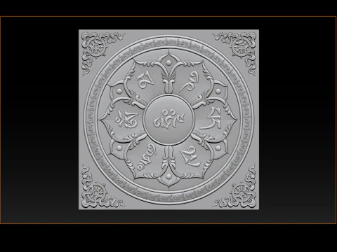 Mandala Relief Model 3D Print Model
