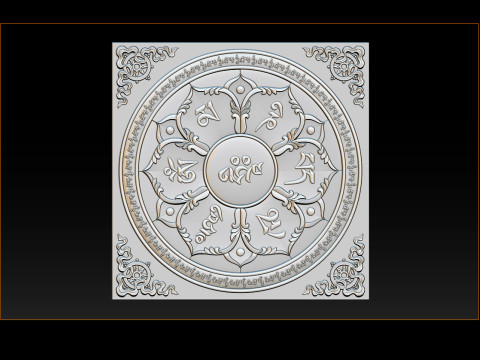 Modello in rilievo del mandala Modello di stampa 3D