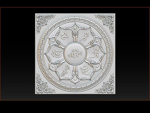 Mandala Relief Model 3D Print Model