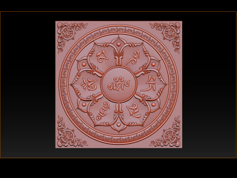 Modello in rilievo del mandala Modello di stampa 3D