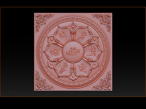 Mandala Relief Model 3D Print Model